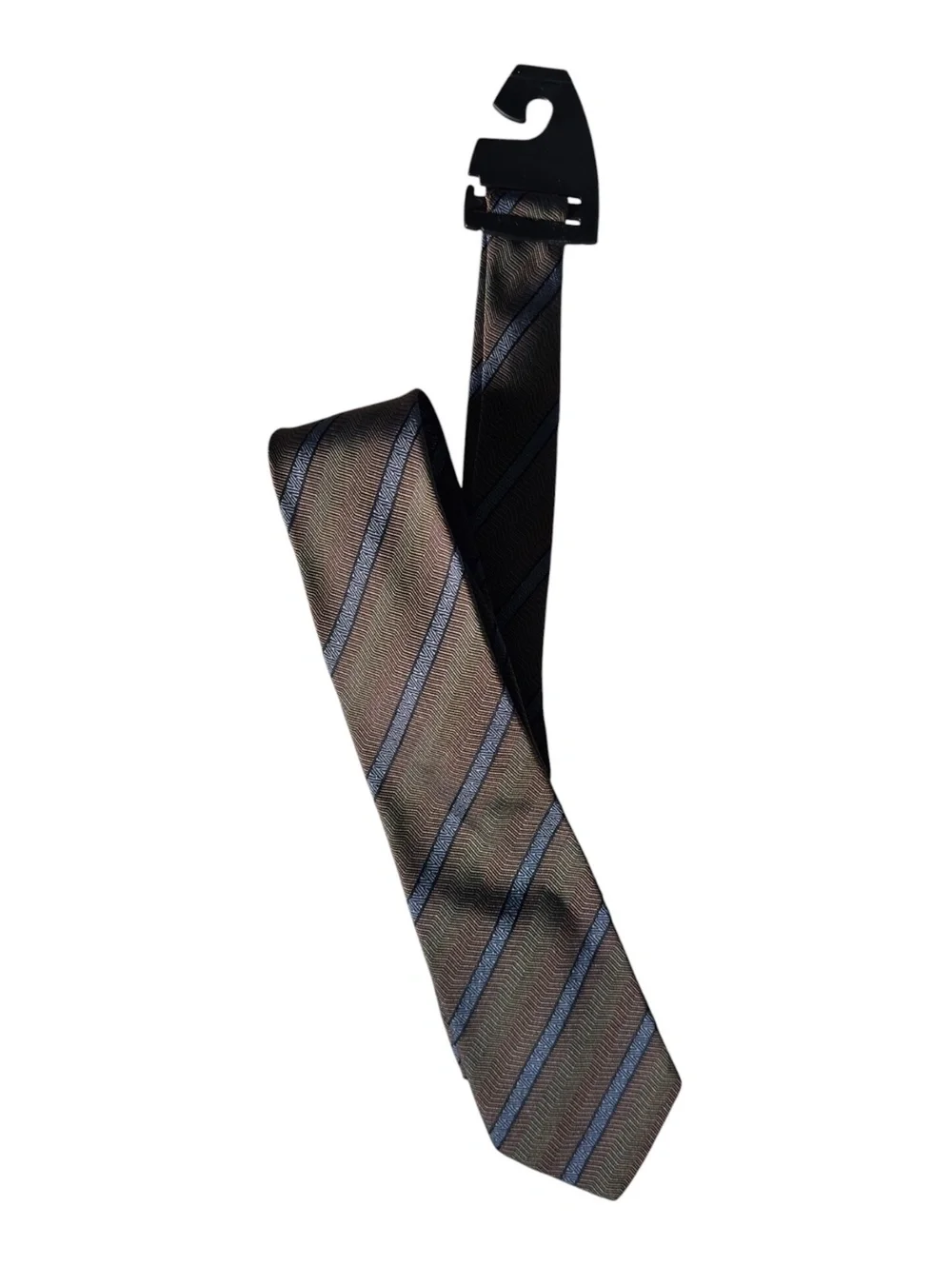 Vintage Salvatore Ferragamo Silk Tie | 1990s | Chevron Stripe | Made in Italy